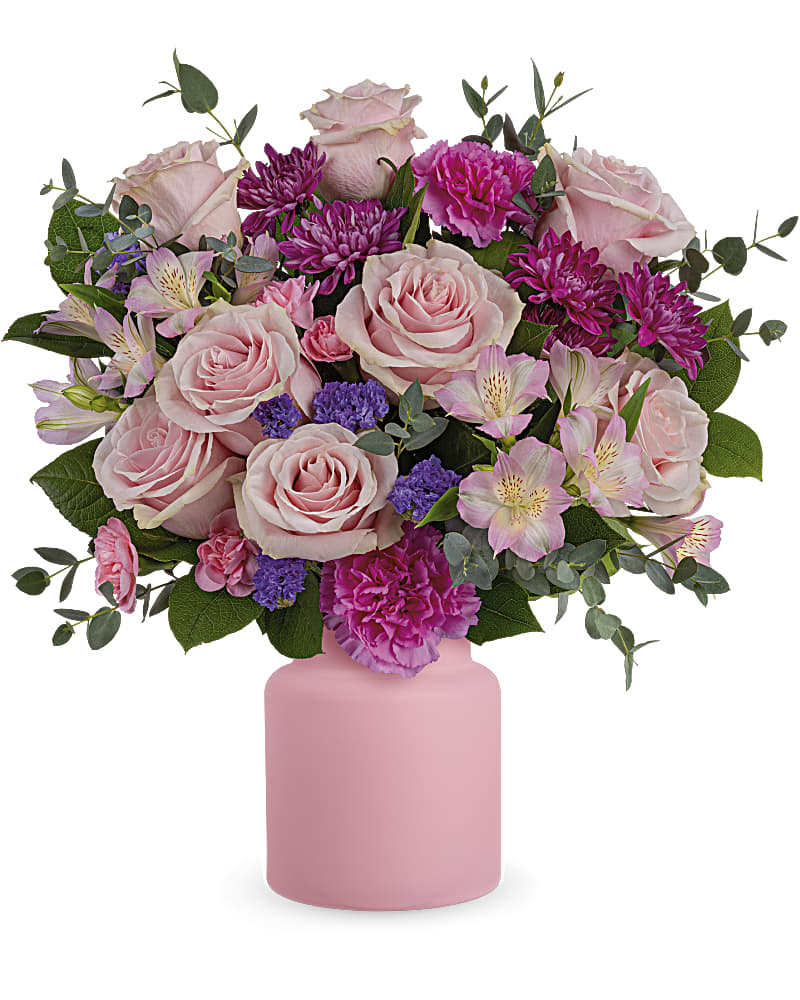 Gemischter Blumenstrauß in Rosa – Bild 4