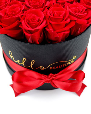 Red preserved roses