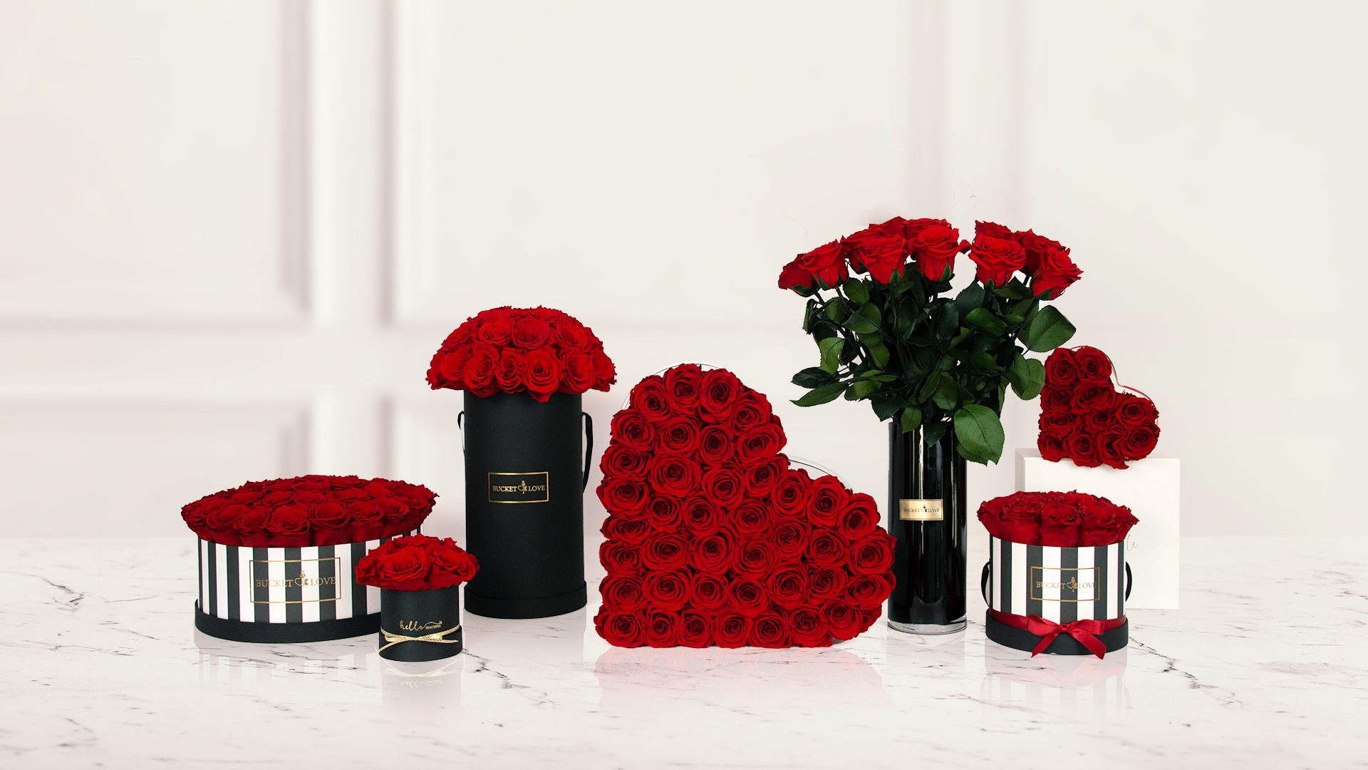 Valentinstagsarrangements von Bucket of Love